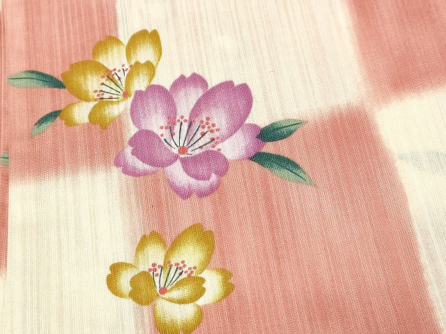 平和屋本店■浴衣 まとめて 3点 花柄 ラメ など 着用可能多数 ppp2345 km