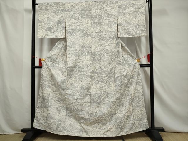 平和屋着物■上質な紬 風景文 正絹 逸品 AAAY5493gw