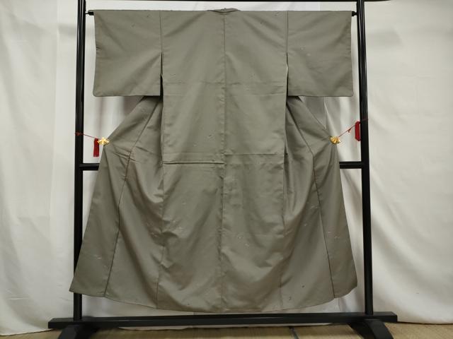 平和屋着物■上質なお召 舞葉文 正絹 逸品 AAAY5477gw