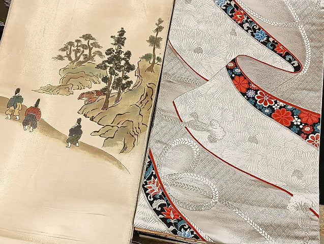 平和屋着物■袋帯 西陣 まとめて100点 向い鳳凰 向い鶴 向い尾長鳥 馬 人物 向い蝶 更紗 乱菊 花柄 七宝 未使用品あり 全て正絹 mmm930