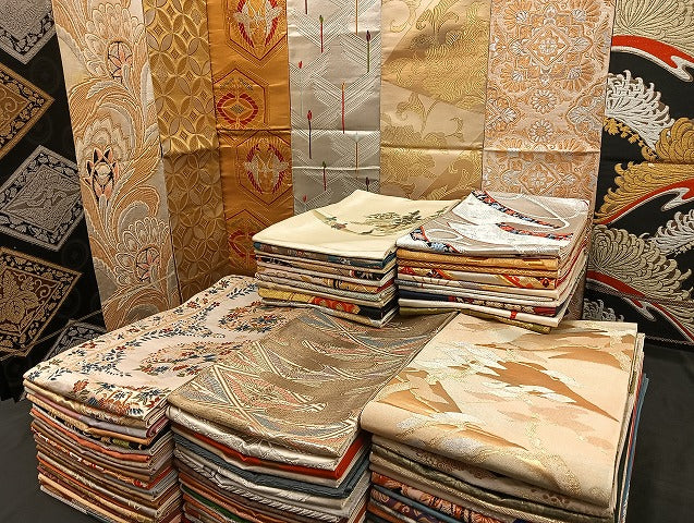 平和屋着物■袋帯 西陣 まとめて100点 向い鳳凰 向い鶴 向い尾長鳥 馬 人物 向い蝶 更紗 乱菊 花柄 七宝 未使用品あり 全て正絹 mmm930