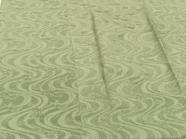 平和屋着物#道行コート 流水文松地紋 若井茶色 正絹 逸品 未使用 CAAV5727id
