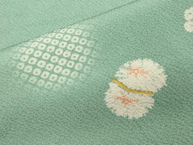 平和屋着物▽上質な小紋 単衣 鹿の子丸文 正絹 逸品 CAAV8921gh