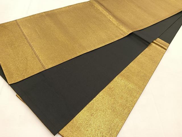 平和屋着物◎六通柄袋帯 霞文 金糸 引箔 正絹 逸品 BAAU2893yc