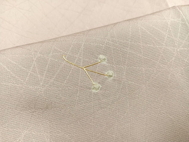 平和屋着物●上質な小紋 絞り 草木文 金彩 正絹 逸品 AAAZ0521ph