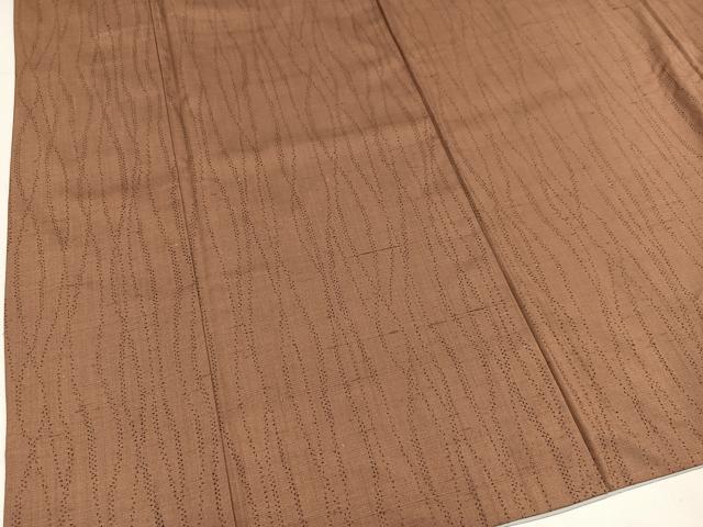 平和屋着物●上質な紬 よろけ縞 正絹 逸品 AAAZ0522ph