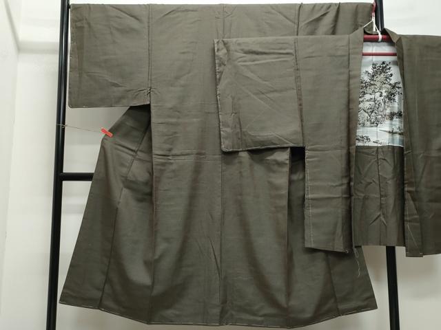 平和屋着物●男性 紬 アンサンブル 100亀甲 正絹 逸品 未使用 CAAW3607vf