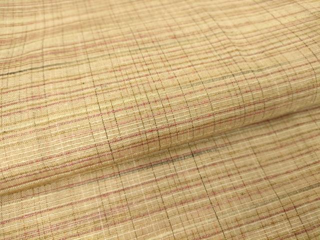 平和屋着物▽上質な紬 単衣 縞 正絹 逸品 未使用 DAAV5173az