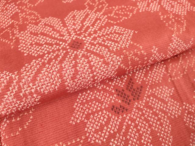 平和屋着物▽上質な紬 単衣 花尽くし 正絹 逸品 未使用 DAAV5190az