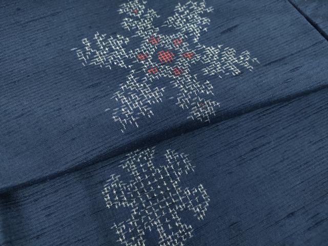 平和屋着物▽上質な紬 単衣 雪輪文 正絹 逸品 未使用 DAAV5191az