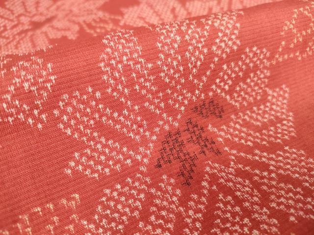 平和屋着物▽上質な紬 単衣 花尽くし 正絹 逸品 未使用 DAAV5190az