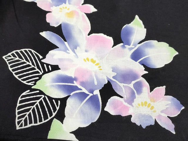 平和屋本店■浴衣 まとめて 3点 花柄 百合 綿紅梅 など 着用可能多数 ppp2414 km