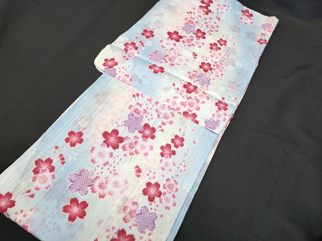 平和屋本店■浴衣 まとめて 3点 花柄 ラメ など 着用可能多数 ppp2417 km