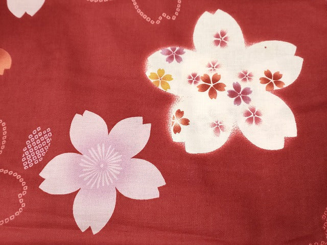 平和屋本店■浴衣 まとめて 3点 花柄 百合 綿紅梅 など 着用可能多数 ppp2414 km
