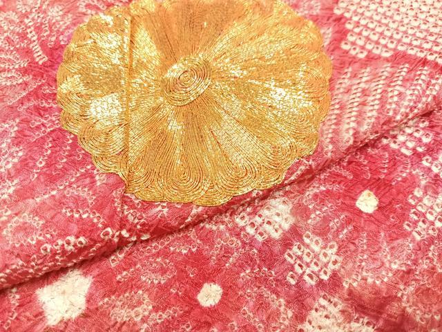 平和屋着物●豪華振袖 駒刺繍 絞り 草花文 正絹 逸品 AAAZ2404ph
