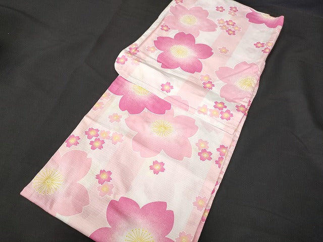 平和屋本店■浴衣 まとめて 3点 蝶 薔薇 花柄 ラメ 綿紅梅 など 着用可能多数 ppp2431 km