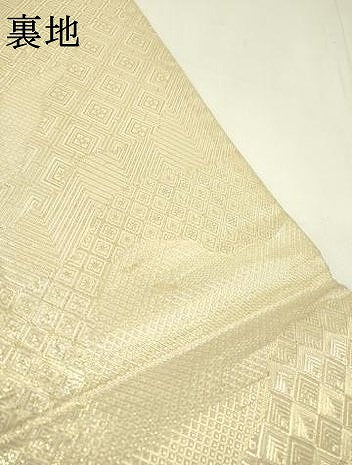 平和屋着物▼佐賀錦 六通柄袋帯 草花松文 金銀糸 正絹 逸品 DAAU9787fe