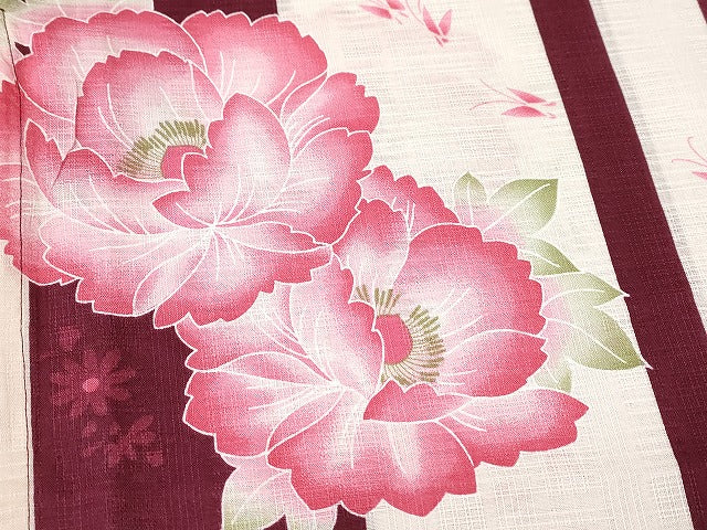 平和屋本店■浴衣 まとめて 3点 花柄 Kansai 山本寛斎 しじら織 など 着用可能多数 ppp2446 km
