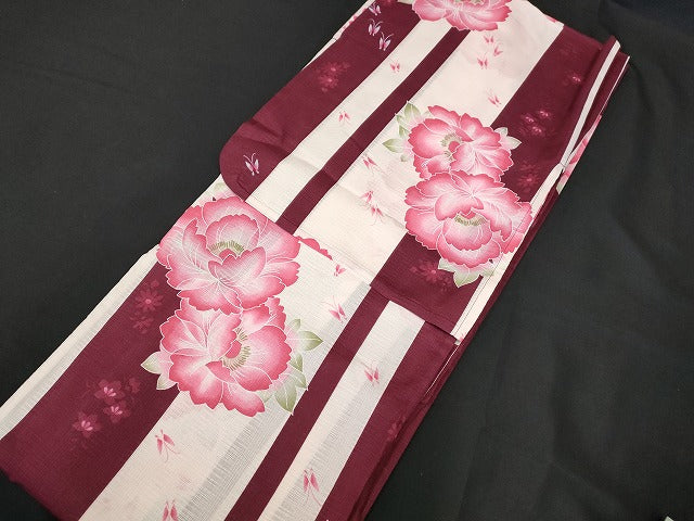 平和屋本店■浴衣 まとめて 3点 花柄 Kansai 山本寛斎 しじら織 など 着用可能多数 ppp2446 km
