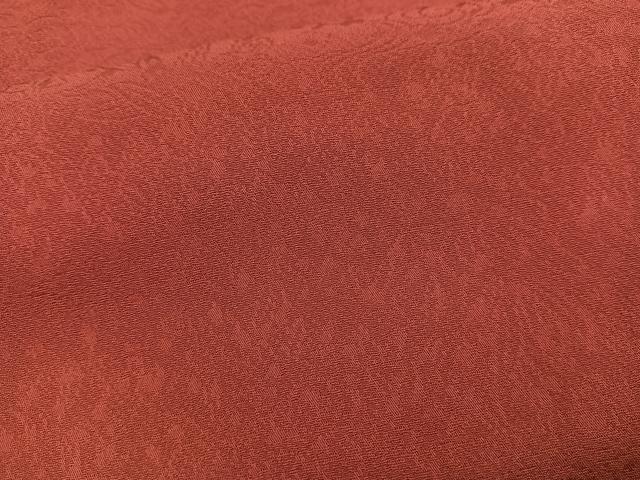 平和屋着物●上質な色無地 流水花地紋 紅海老茶色 正絹 逸品 BAAU7129gt