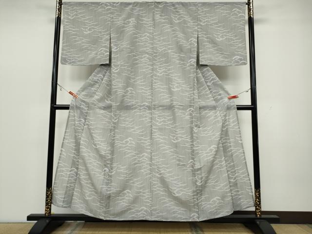 平和屋着物*夏物 小紋 紗 雪芝文 洗える着物 CAAW3084ut