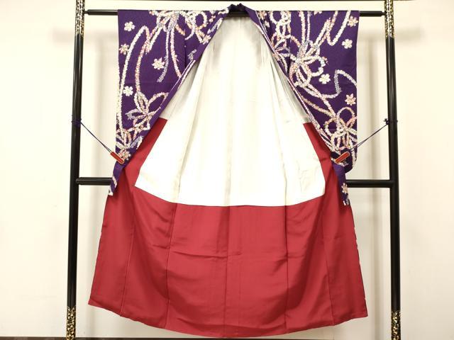 平和屋着物∵女の子 十三参り 子供 祝着・袋帯セット 草花文 金彩 逸品 DAAS9470ma