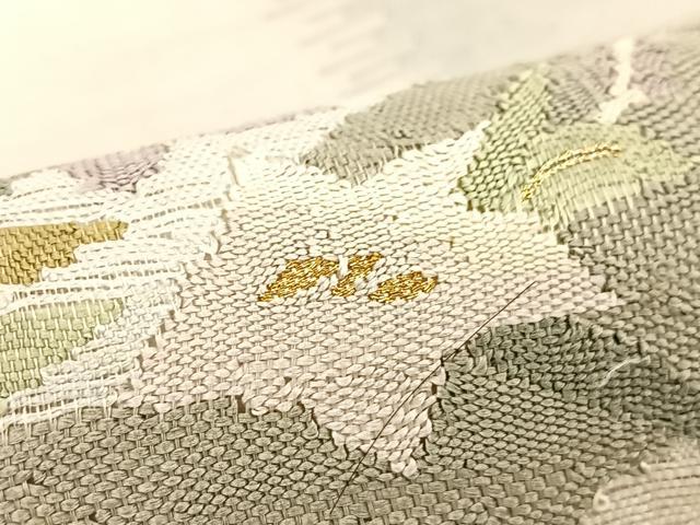 平和屋着物*夏物 太鼓柄袋帯 すくい織 桔梗 正絹 逸品 BAAU6461yc
