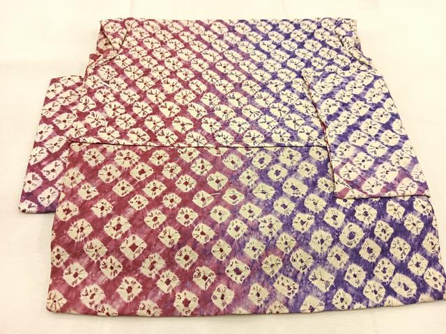 平和屋着物●つけ帯 紬地 総絞り 正絹 逸品 未使用 BAAU6531yc