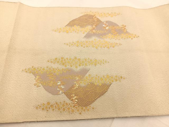 平和屋着物◎太鼓柄袋帯 綴れ 浜松文 金銀糸 正絹 逸品 BAAU6597yc