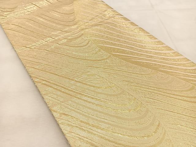平和屋着物◎両面 全通柄袋帯 斜縞 金銀糸 正絹 逸品 BAAU6642yc