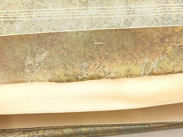 平和屋着物◎六通柄袋帯 箔あそび 引箔 正絹 逸品 BAAU6666yc