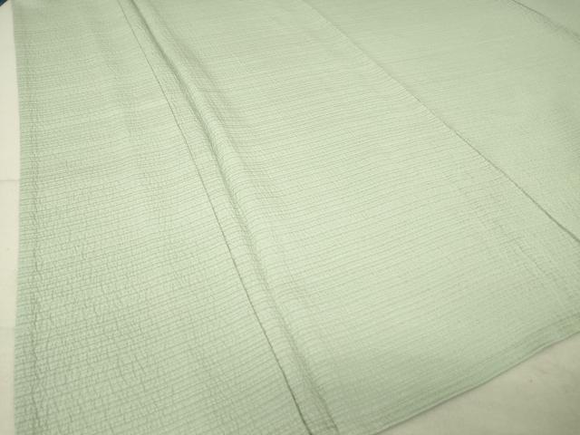平和屋着物▽本加賀友禅作家 押田正義監修 色無地 単衣 霞地紋 錆青磁色 正絹 逸品 未使用 DAAV5380az