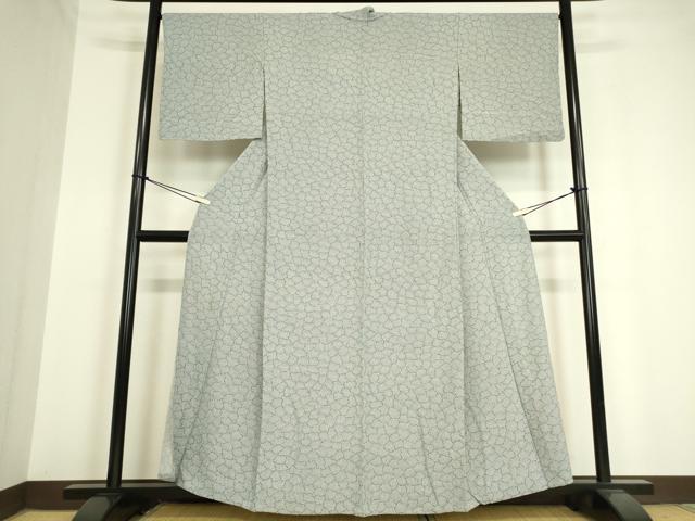 平和屋着物▽上質な小紋 単衣 菊尽くし 正絹 逸品 DAAV5394az