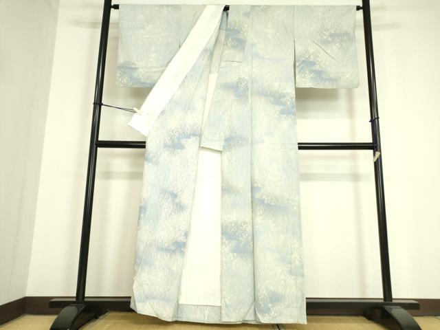 平和屋着物▽上質な小紋 単衣 草花文 正絹 逸品 DAAV5382az
