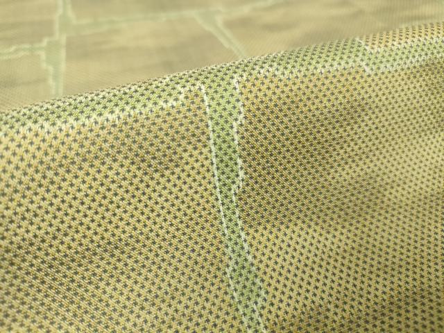 平和屋着物▽上質な紬 単衣 石畳文 正絹 逸品 DAAV5415az