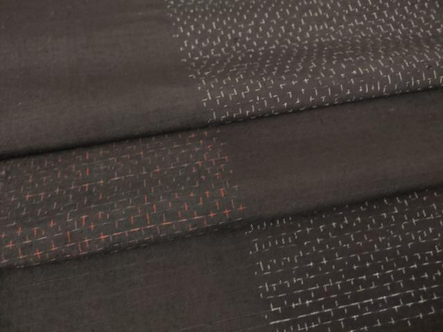 平和屋着物▽上質な紬 単衣 市松文 正絹 逸品 DAAV5432az