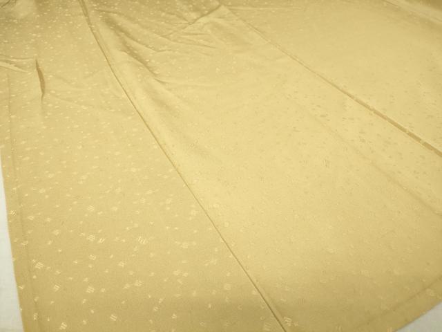 平和屋着物▽上質な色無地 単衣 箔散らし地紋 枯色 正絹 逸品 DAAV5536az