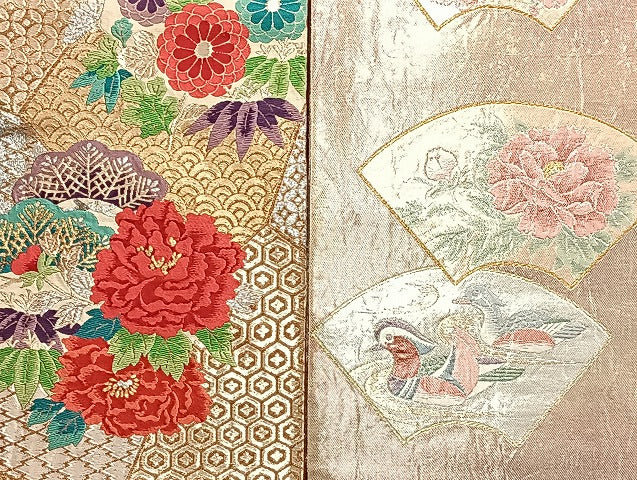 平和屋着物■袋帯 西陣 まとめて100点 向かい鶴 孔雀 鴛鴦 風景 更紗 乱菊 花柄 正倉院 金銀糸 着用可能多数 未使用品あり 全て正絹 mmm945