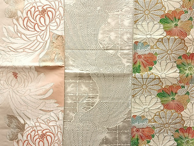 平和屋着物■袋帯 西陣 まとめて100点 向かい鶴 孔雀 鴛鴦 風景 更紗 乱菊 花柄 正倉院 金銀糸 着用可能多数 未使用品あり 全て正絹 mmm945