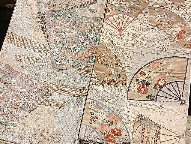 平和屋着物■袋帯 西陣 まとめて100点 向かい鶴 孔雀 鴛鴦 風景 更紗 乱菊 花柄 正倉院 金銀糸 着用可能多数 未使用品あり 全て正絹 mmm945