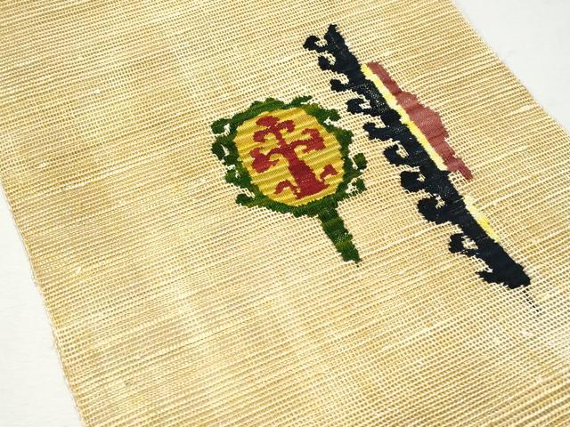 平和屋着物*夏物 八寸名古屋帯 抽象文 正絹 逸品 CAAW6871fb