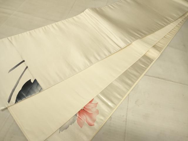 平和屋着物◎六通柄袋帯 草花文 金糸 正絹 逸品 AAAZ6189cs