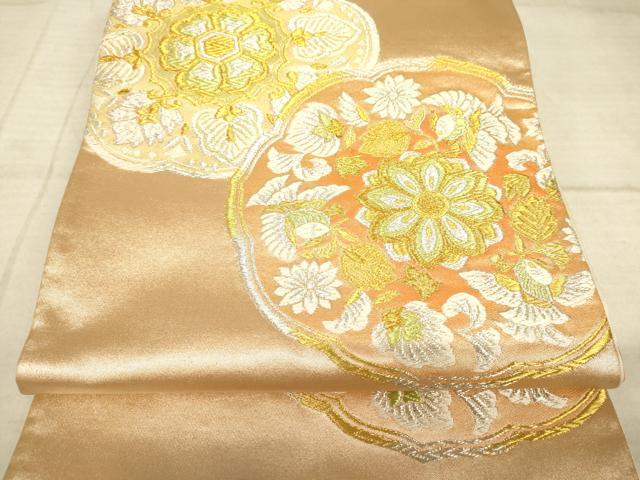 平和屋着物◎六通柄袋帯 正倉院花鳥文 金銀糸 正絹 逸品 AAAZ6199cs
