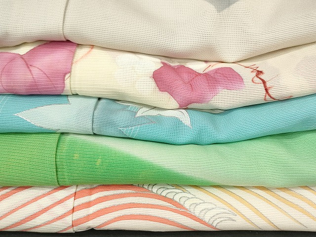 平和屋本店■夏物 訪問着 絽 紗 まとめて20点 鶴 花柄 手描き 駒刺繍 着用可能多数 全て正絹 se3592