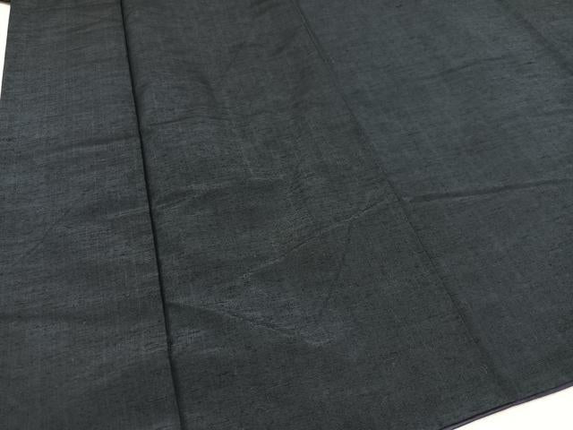 平和屋着物●男性 紬 アンサンブル 褐返色 正絹 逸品 AAAZ7657ph