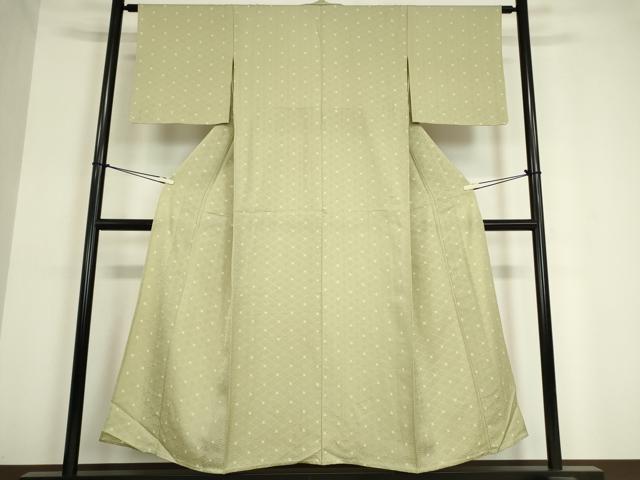 平和屋着物▽上質な小紋 単衣 絞り 青海波 正絹 逸品 未使用 DAAV5618az