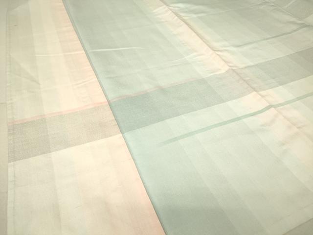 平和屋着物▽訪問着 単衣 紬地 横段文 ラメ 正絹 逸品 DAAV5580az
