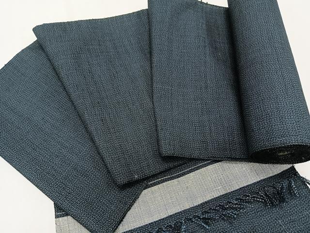 平和屋着物*夏物 紗紬 反物 アンサンブル 幾何学文 着尺+羽尺 逸品 未使用 CAAX3287qv
