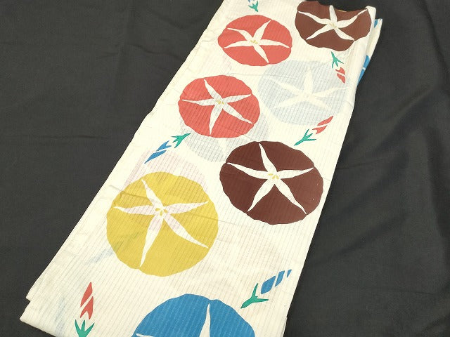 平和屋本店■浴衣 まとめて 3点 花柄 朝顔 ハイビスカス R.KIKUCHIブランド など 着用可能多数 未使用品あり ppp2540 km