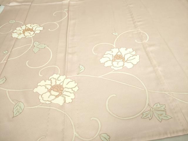 平和屋着物▽訪問着 単衣 駒刺繍 花唐草文 金彩 正絹 逸品 DAAV9977sf